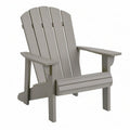 Gray HDPE Adirondack Armchair, 31.5 x 33.9 x 38.2 in.